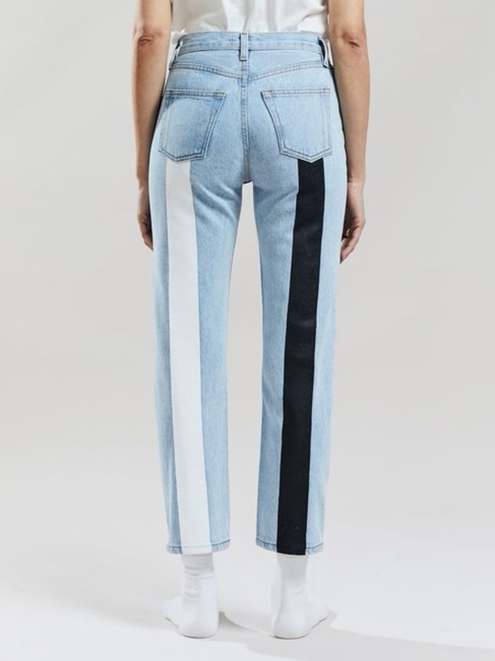 Still Here New York Women’s Black and White Tate Denim Jeans